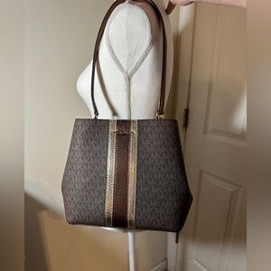 Michael Kors Brown and Gold Shoulder Bag NWT